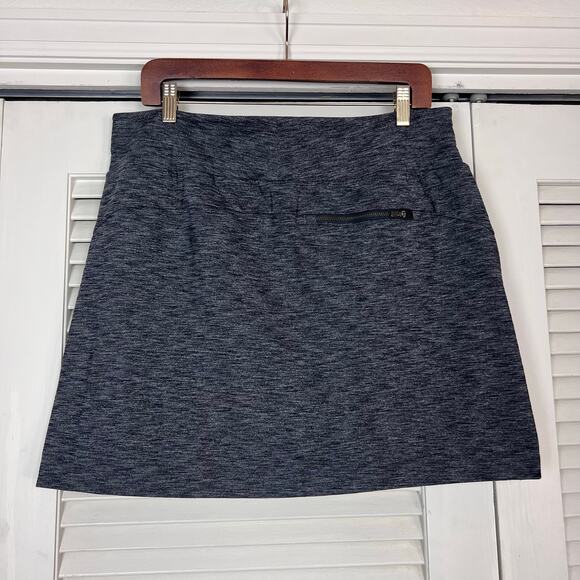 Athleta Gray Athletic Skort LT Large Tall Built-In Shorts Pockets Drawstring - Picture 5 of 6